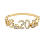14k Diamond Date Ring