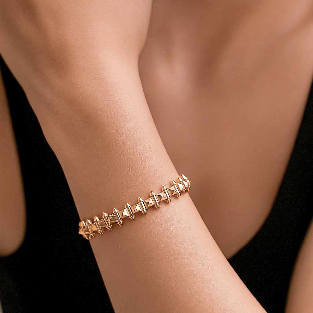 14k Spiky Flex Bracelet- in stock