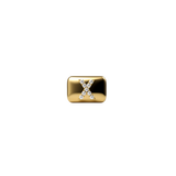 14k X Skinny Pillow Charm (yellow)