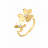 14k Double Flower Ring