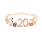 14k Diamond Date Ring