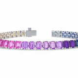 Ombre Emerald Rainbow Tennis Bracelet