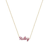 Pave Script Letter Necklace