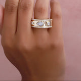 Pear and Princess Pave Outline Ring Cover
