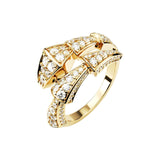 10k Pave Snake Ring