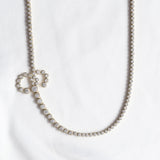 Bezel Initial Tennis Necklace