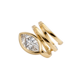14k Marquise Twist Pinky Ring