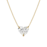 14k Lab Heart Solitaire Necklace