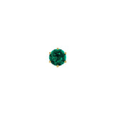 14k Skinny Mini Green Stone (yellow)