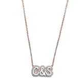 Pave Outline Enamel Necklace