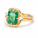 10k Vintage Green Emerald Ring