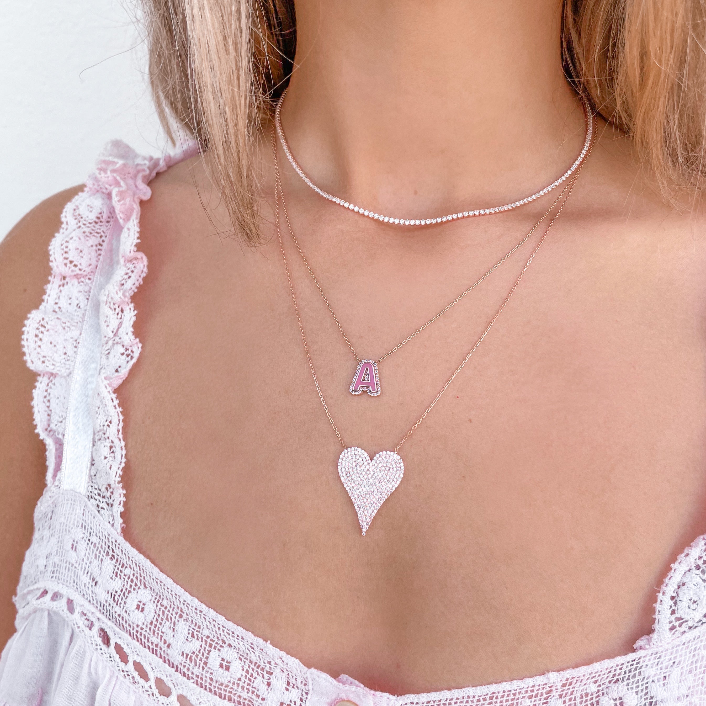 Large Pave Heart