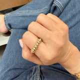 14k Spiked Ring With Diamonds