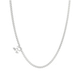 14K Groovy Italic Initial Tennis Necklace
