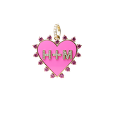Enamel Heart Burst Charm