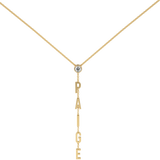 14k Name Lariat Necklace