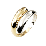 10K Two Tone Dome Ring