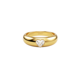 14k Small Heart Dome Ring