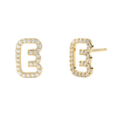 Pave Bubble Cutout Earring