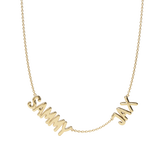 14k Two Bubble Name Necklace