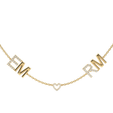 Double Accent Initial Necklace
