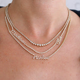 14K Personalized Tennis Necklace