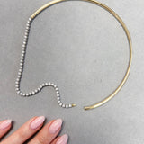 Half Axis Collar Half Tennis Necklace™ *