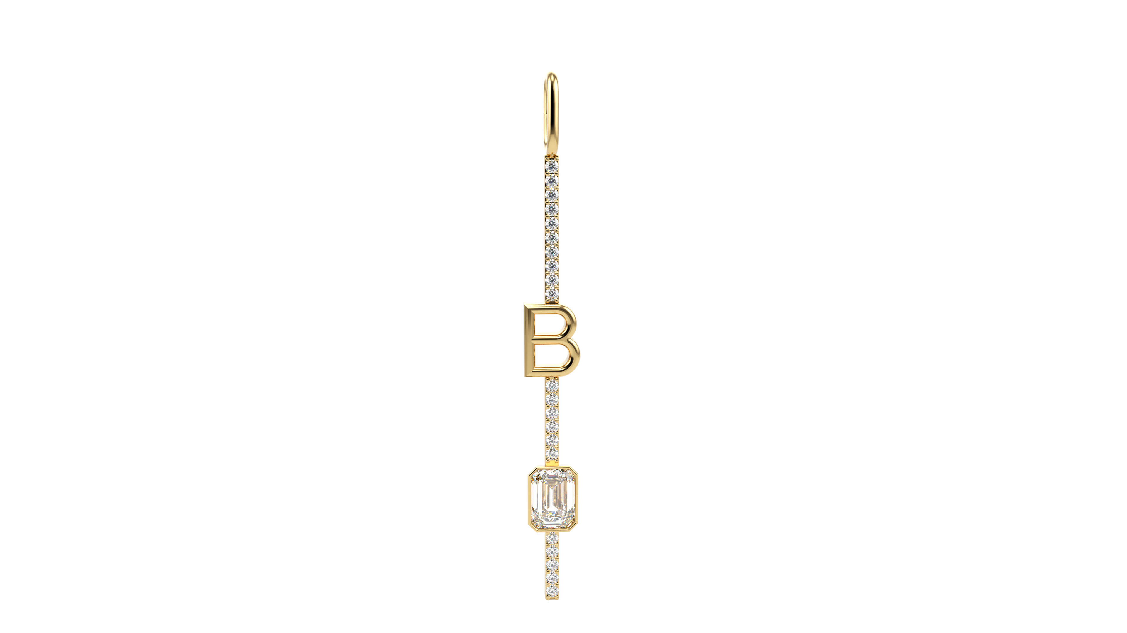 Personalized Pave Charm Stick