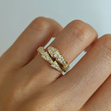 10k Pave Snake Ring
