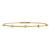 14k Five Diamond Flex Bangle
