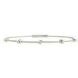 14k Five Diamond Flex Bangle