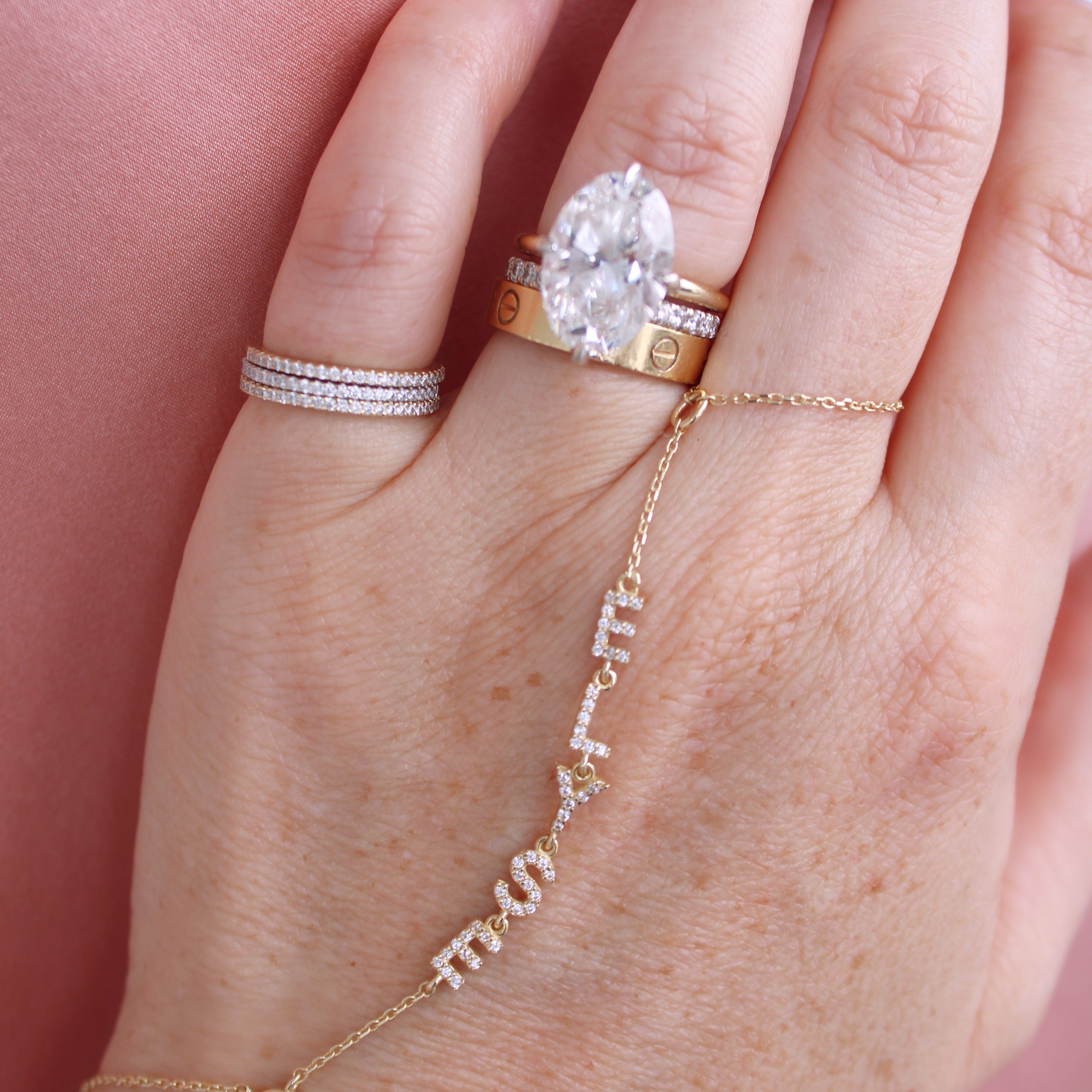 14k Personalized Hand Chain