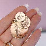 14k Personalized Portrait Pendant