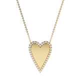 14k Diamond Outline  Heart Necklace