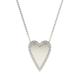 14k Diamond Outline  Heart Necklace