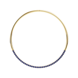 Half Axis Collar Half Tennis Necklace™ *