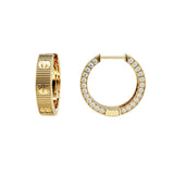 10K Fluted Huggies with a Stone Boarder