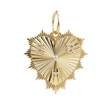 Family Fluted Heart  Charm