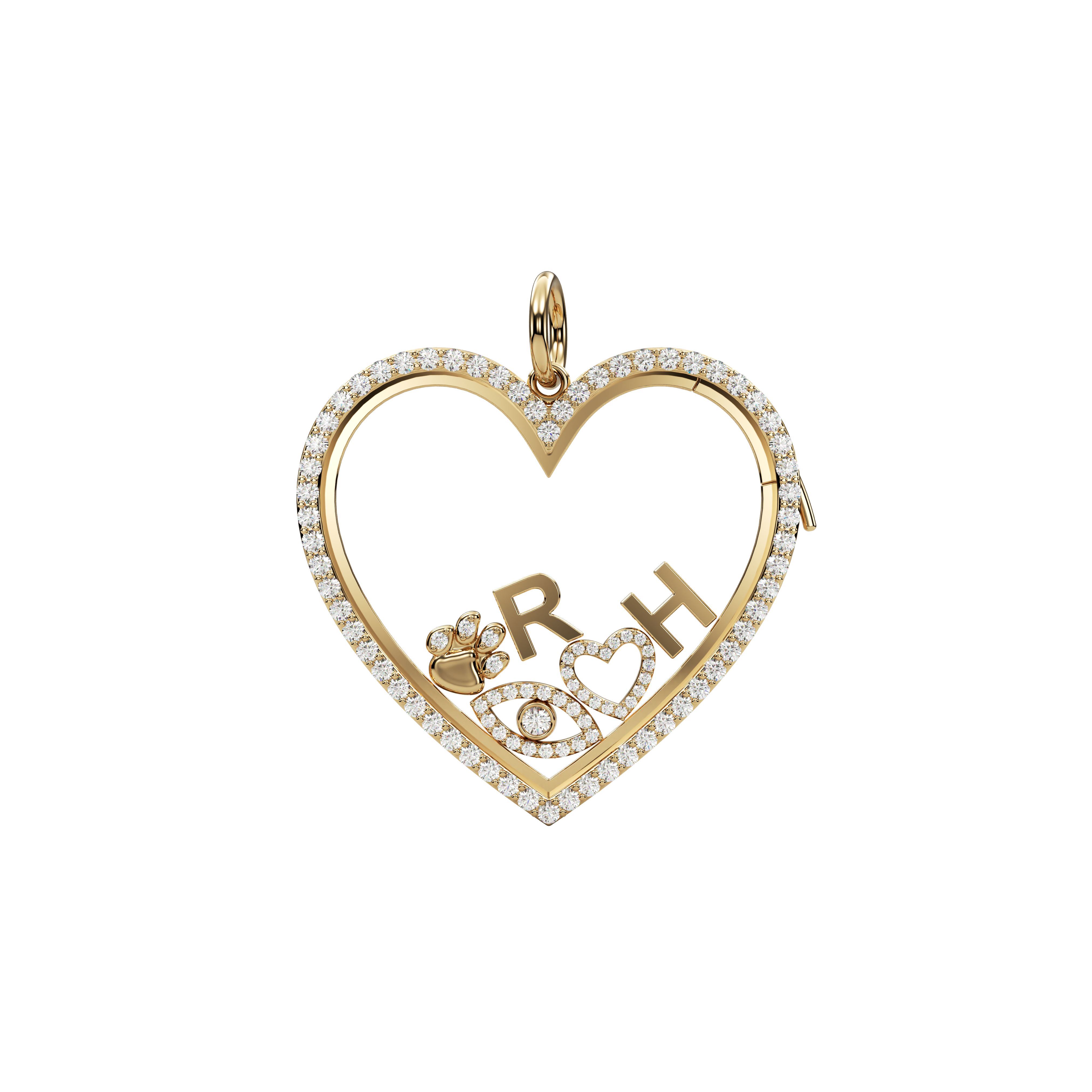 14k Floating Charm Locket