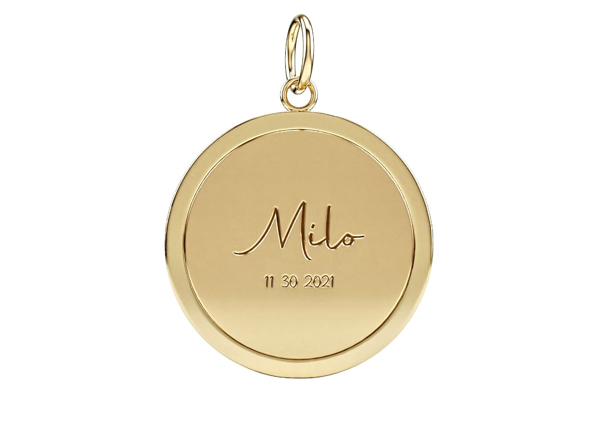 14k Personalized Portrait Pendant