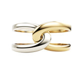 10K Two Tone Twist Ring- in stock