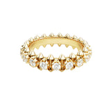14k Spiked Ring With Diamonds