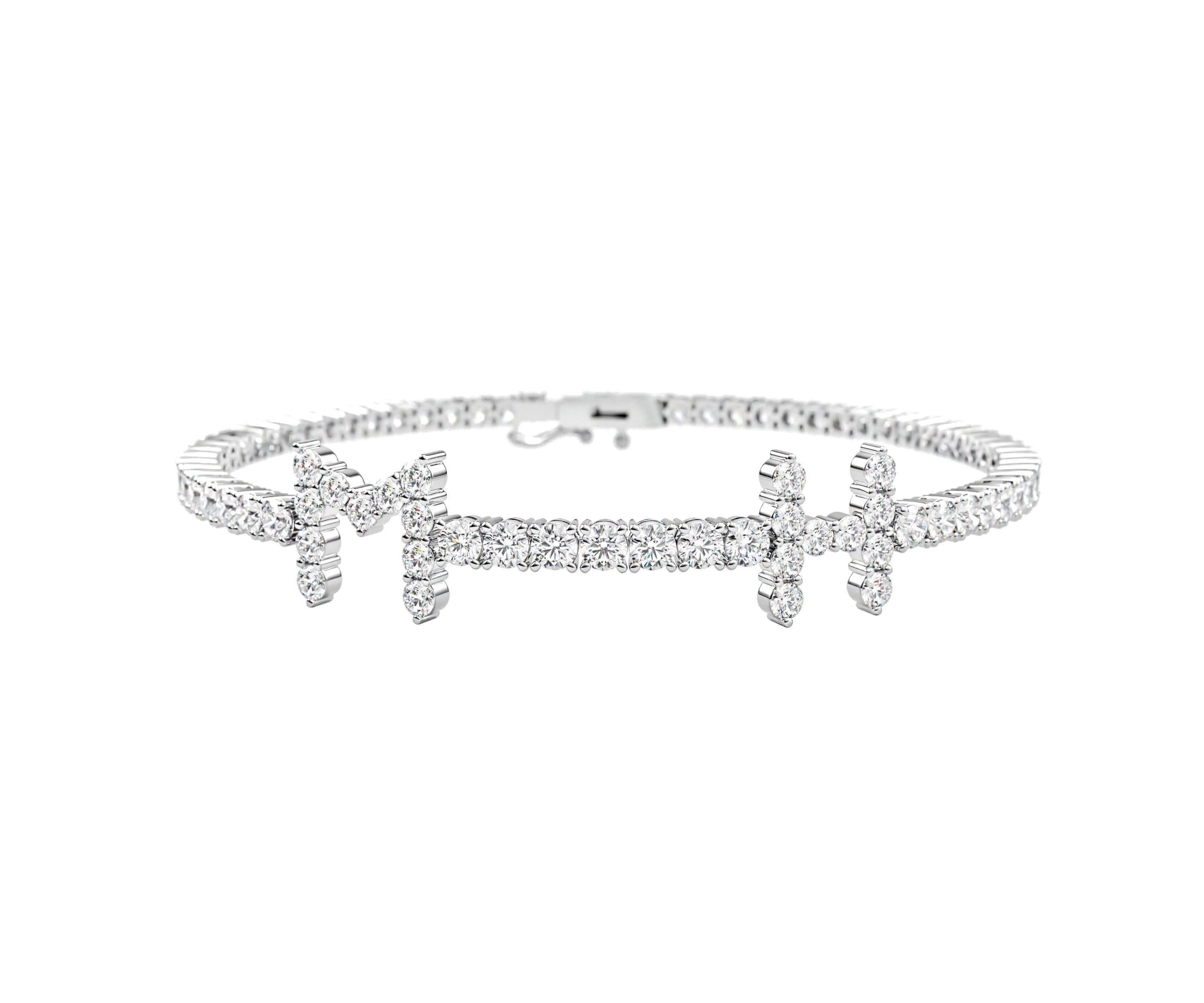 14k Personalized Lab Tennis Bracelet