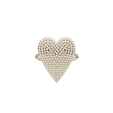 14k Large Diamond Heart Ring