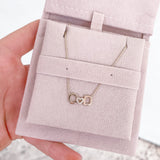14k Diamond Solid Initial And Heart Necklace