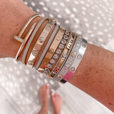 Vertical Bezel Heart Shape Tennis Bracelet
