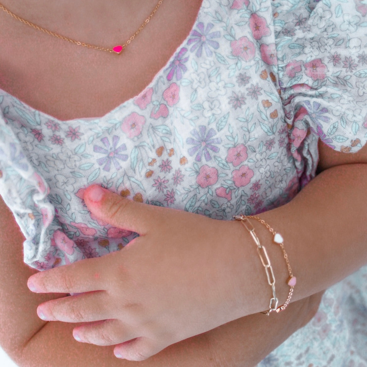 Mini Enamel Heart Necklace