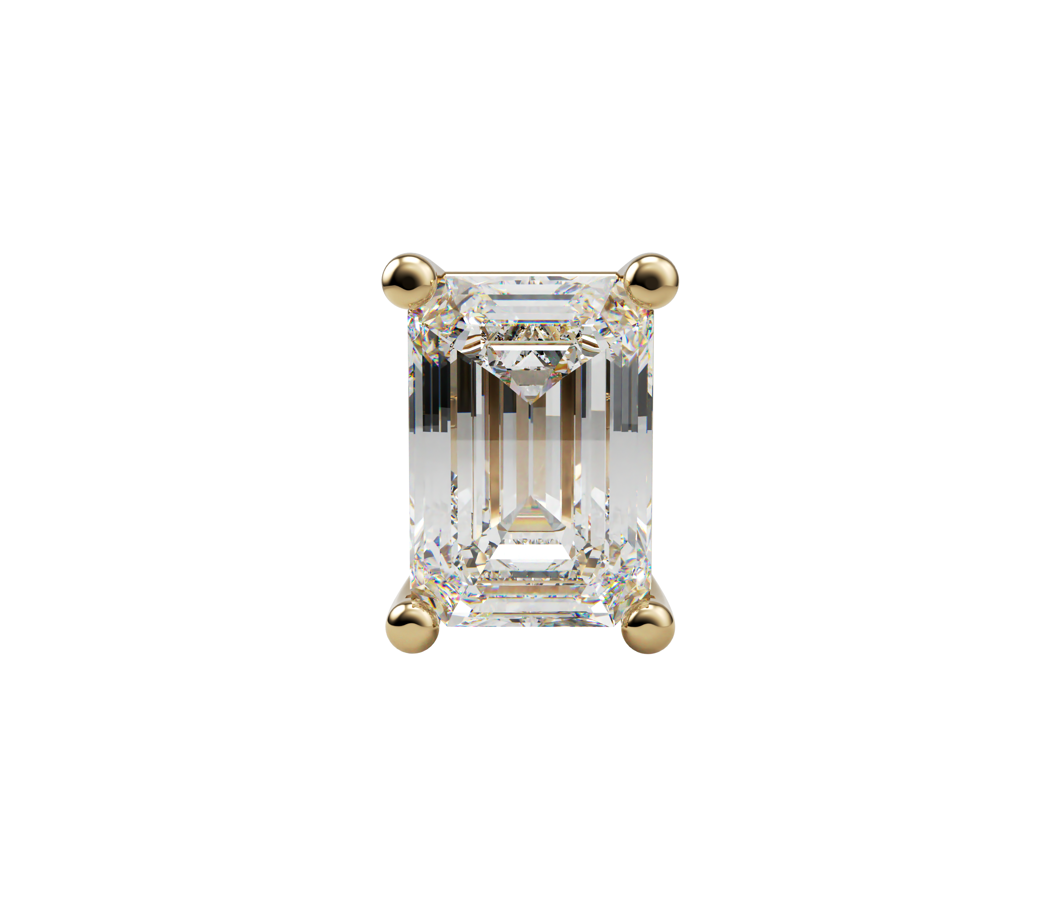 14k Skinny Mini Diamond Emerald