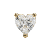 Skinny Prong Heart Diamond (yellow)