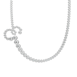 Bezel Initial Tennis Necklace